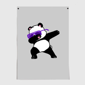 Постер с принтом Panda в городе Новоалтайск, 100% бумага
 | бумага, плотность 150 мг. Матовая, но за счет высокого коэффициента гладкости имеет небольшой блеск и дает на свету блики, но в отличии от глянцевой бумаги не покрыта лаком | panda dab | животные | панда
