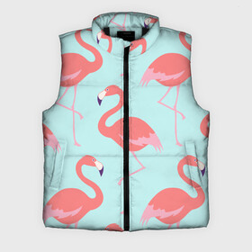 Мужской жилет утепленный 3D с принтом Flamingos pattern в городе Новоалтайск,  |  | animals | beautiful | bird | birds | birdy | blue | color | flamingo | nature | wild | белое | голубое | животные | красивое | красота | милое | природа | птица | птицы | птичка | птички | синее | фламинго | цвет | яркое