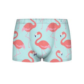 Мужские трусы 3D с принтом Flamingos pattern в городе Новоалтайск, 50% хлопок, 50% полиэстер | классическая посадка, на поясе мягкая тканевая резинка | Тематика изображения на принте: animals | beautiful | bird | birds | birdy | blue | color | flamingo | nature | wild | белое | голубое | животные | красивое | красота | милое | природа | птица | птицы | птичка | птички | синее | фламинго | цвет | яркое