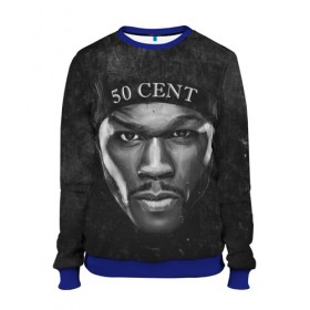 Женский свитшот 3D с принтом 50 cent в городе Новоалтайск, 100% полиэстер с мягким внутренним слоем | круглый вырез горловины, мягкая резинка на манжетах и поясе, свободная посадка по фигуре | 50 cent | 50 центов | rap | гангста рэп | кертис джексон | пятьдесят центов | рэп | фифти сент | хип хоп