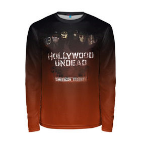 Мужской лонгслив 3D с принтом Hollywood Undead 2 в городе Новоалтайск, 100% полиэстер | длинные рукава, круглый вырез горловины, полуприлегающий силуэт | hollywood undead | голливудская нежить
