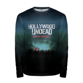 Мужской лонгслив 3D с принтом Hollywood Undead 9 в городе Новоалтайск, 100% полиэстер | длинные рукава, круглый вырез горловины, полуприлегающий силуэт | hollywood undead | голливудская нежить