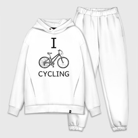 Мужской костюм хлопок OVERSIZE с принтом I love cycling в городе Новоалтайск,  |  | bicycle | bike | bmx | cycling | enjoy | i | like | love | moto | ride | rider | sport | байк | велик | вело | велосипед | велосипедист | ездить | зож | катать | кататься | лето | спорт | спортсмен