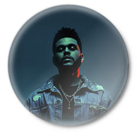 Значок с принтом The Weeknd в городе Новоалтайск,  металл | круглая форма, металлическая застежка в виде булавки | the weeknd | викенд | тесфайе | уикенд