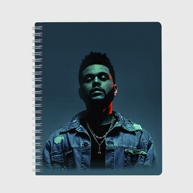 Тетрадь с принтом The Weeknd в городе Новоалтайск, 100% бумага | 48 листов, плотность листов — 60 г/м2, плотность картонной обложки — 250 г/м2. Листы скреплены сбоку удобной пружинной спиралью. Уголки страниц и обложки скругленные. Цвет линий — светло-серый
 | the weeknd | викенд | тесфайе | уикенд