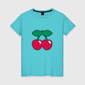 Женская футболка хлопок с принтом Pacha Summer Cotton в городе Новоалтайск, 100% хлопок | прямой крой, круглый вырез горловины, длина до линии бедер, слегка спущенное плечо | cherry | club | ibiza | one | pacha | party | summer | вечеринка | вишенки | вишня | ибица | клуб | лето | остров | отдых | отпуск | пача | чери