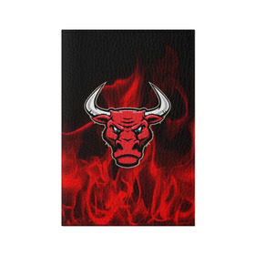 Обложка для паспорта матовая кожа с принтом Angry bull в городе Новоалтайск, натуральная матовая кожа | размер 19,3 х 13,7 см; прозрачные пластиковые крепления | 3d | angry bull | in fire | бык | в огне | дым | животные | мощь | огненный | огонь | пламя | пожар | сила | стихия