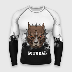Мужской рашгард 3D с принтом Pitbull в городе Новоалтайск,  |  | 3d | dog | pitbull | абстракция | животные | краска | собака | черно белый