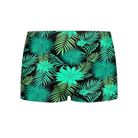Мужские трусы 3D с принтом Tropical pattern в городе Новоалтайск, 50% хлопок, 50% полиэстер | классическая посадка, на поясе мягкая тканевая резинка | Тематика изображения на принте: 3d | арт | лето | листья | пальмы | текстура | узор | цветы