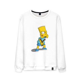 Мужской свитшот хлопок с принтом Bad Bart в городе Новоалтайск, 100% хлопок |  | bart | doh | homer | simpsons | барт | гомер | комедия | мальчик | мульт | мультфильм | сериал | симпсоны | спрингфилд | сын | хулиган