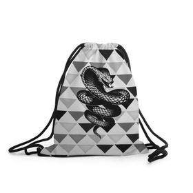 Рюкзак-мешок 3D с принтом Snake в городе Новоалтайск, 100% полиэстер | плотность ткани — 200 г/м2, размер — 35 х 45 см; лямки — толстые шнурки, застежка на шнуровке, без карманов и подкладки | 3d | snake | животные | змея | ползучие | хладнокровные | чешуя
