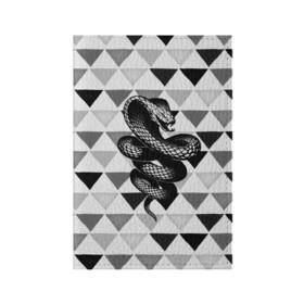 Обложка для паспорта матовая кожа с принтом Snake в городе Новоалтайск, натуральная матовая кожа | размер 19,3 х 13,7 см; прозрачные пластиковые крепления | 3d | snake | животные | змея | ползучие | хладнокровные | чешуя