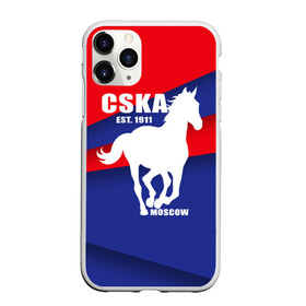 Чехол для iPhone 11 Pro Max матовый с принтом CSKA est 1911 в городе Новоалтайск, Силикон |  | Тематика изображения на принте: армейцы | болельщик | кони | красно синие | фанат | футбол | футболист | цска