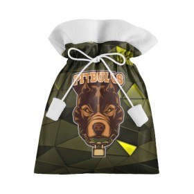 Подарочный 3D мешок с принтом Pitbulls в городе Новоалтайск, 100% полиэстер | Размер: 29*39 см | Тематика изображения на принте: dog | pitbulls | абстракция | геометрия | животные | собака | треугольники | цепь