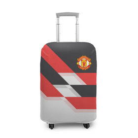 Чехол для чемодана 3D с принтом Manchester United - Stripe в городе Новоалтайск, 86% полиэфир, 14% спандекс | двустороннее нанесение принта, прорези для ручек и колес | manchester united | stripe | манчестер юнайтед | футбол