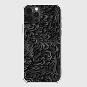 Чехол для iPhone 12 Pro Max с принтом Вырезанный Узор в городе Новоалтайск, Силикон |  | Тематика изображения на принте: абстракция | бумага | вензаль | гжель | дерево | деревянный | завиток | заросли | лилия | листь | ночь | резьба | роспись | серый | тени | тропики | хохлома | цветок | цветы | черный