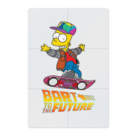 Магнитный плакат 2Х3 с принтом Bart to the future в городе Новоалтайск, Полимерный материал с магнитным слоем | 6 деталей размером 9*9 см | back to the future | bart | homer | simpsons | барт | гомер | делореан | марти | машина времени | мультфильм | симпсоны