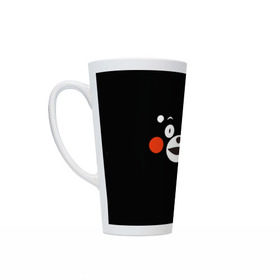 Кружка Латте с принтом Kumamon в городе Новоалтайск, Белая керамика | Объем 480 мл; Высота 150 мм; Диаметр 90 мм | kumamon | во имя сатаны | во славу сатане | кумамон