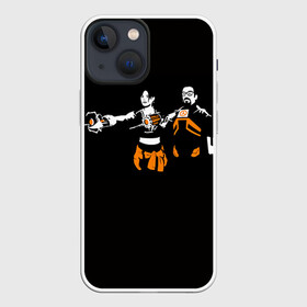 Чехол для iPhone 13 mini с принтом Half Portal в городе Новоалтайск,  |  | cs | freeman | gordon | half life | halflife | hl | portal | гордон | портал | фримен | халва | халф лайв | халф лайф | халфлайв | халфлайф | халява | хафлайв | хафлайф | чел