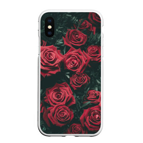 Чехол для iPhone XS Max матовый с принтом Бархатные розы в городе Новоалтайск, Силикон | Область печати: задняя сторона чехла, без боковых панелей | бархат | бутоны | роза | розы | цветы