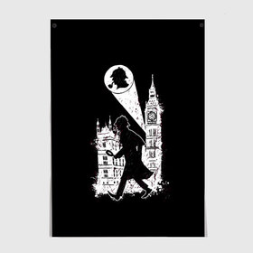 Постер с принтом Шерлок Холмс в городе Новоалтайск, 100% бумага
 | бумага, плотность 150 мг. Матовая, но за счет высокого коэффициента гладкости имеет небольшой блеск и дает на свету блики, но в отличии от глянцевой бумаги не покрыта лаком | holmes | sherlock | sherlock holmes | англия | великобритания | сыщик | холмс | шерлок