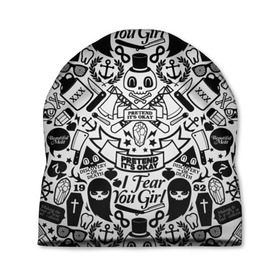 Шапка 3D с принтом Tokyo Tattoo Sticker Bomb в городе Новоалтайск, 100% полиэстер | универсальный размер, печать по всей поверхности изделия | casual | design | pattern | ray ban | skull | street | texture | urban | дизайн | индеец | мода | очки | повтор | принт | стикербомб | стикеры | тату | текстура | узор | улица | хулиган | череп | шляпа