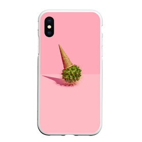 Чехол для iPhone XS Max матовый с принтом Ванильный Кактус в городе Новоалтайск, Силикон | Область печати: задняя сторона чехла, без боковых панелей | вафля | вкусняшка | еда | жара | иголки | кактусы | картина | лед | лето | мимими | мороженка | мороженое | необычный | пломбир | растение | рожок | розовый | сладкое | сюрреализм | тень | эскимо