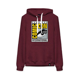 Женская толстовка хлопок с принтом Comic con San Diego в городе Новоалтайск, френч-терри, мягкий теплый начес внутри (100% хлопок) | карман-кенгуру, эластичные манжеты и нижняя кромка, капюшон с подкладом и шнурком | california | comics | dark horse | san diego | комиксы | конвенция комиксов | косплей | сан диего | фанарт | фанфик