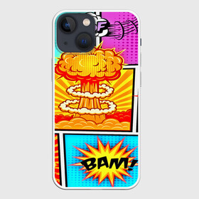 Чехол для iPhone 13 mini с принтом Pop Art в городе Новоалтайск,  |  | Тематика изображения на принте: 3d | boom | арт | взрывы | надписи | поп арт