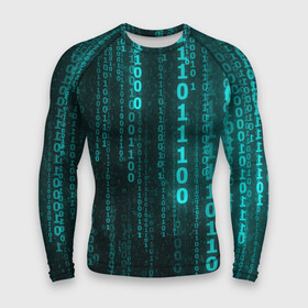 Мужской рашгард 3D с принтом Codes в городе Новоалтайск,  |  | art | black | blue | color | dark | darkness | original | голубое | красивое | красота | синее | синий | темное | темный | цвет | чёрное | чёрный