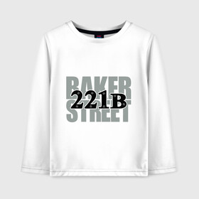 Детский лонгслив хлопок с принтом Baker Street в городе Новоалтайск, 100% хлопок | круглый вырез горловины, полуприлегающий силуэт, длина до линии бедер | detective | holmes | sherlock | англия | бейкер | бенедикт | ватсон | детектив | доктор | камбербэтч | лондон | мориарти | сериал | стрит | шерлок | шолмс