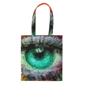 Сумка 3D повседневная с принтом eyes swag в городе Новоалтайск, 100% полиэстер | Плотность: 200 г/м2; Размер: 34×35 см; Высота лямок: 30 см | 3d | abstraction | daylight | daylights | eyes | glimmers | lights | peepers | polygon | swag | triangle | абстракция | геометрия | глаза | гляделки | естественное освещение | рассвет