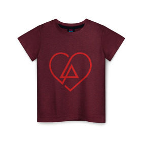 Детская футболка хлопок с принтом Linkin Park Heart в городе Новоалтайск, 100% хлопок | круглый вырез горловины, полуприлегающий силуэт, длина до линии бедер | bennington | chester | hip hop | linkin | mike | music | park | punk | rap | rip | rock | shinoda | song | альтернатива | беннингтон | гитара | группа | жизнь | звук | концерт | линкин | майк | метал | музыка | панк | парк | песня | рок | рэп | х