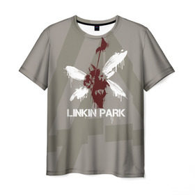 Мужская футболка 3D с принтом Linkin Park - Hybrid logos в городе Новоалтайск, 100% полиэфир | прямой крой, круглый вырез горловины, длина до линии бедер | Тематика изображения на принте: 0x000000123 | chester | hybrid | linkin park | линкин парк