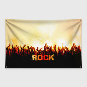 Флаг-баннер с принтом Rock концерт в городе Новоалтайск, 100% полиэстер | размер 67 х 109 см, плотность ткани — 95 г/м2; по краям флага есть четыре люверса для крепления | rock | в толпу | гитара | группа | дым | жанр | концерт | металл | музыка | надпись | панк | певец | песня | прыжок | рок | рок н рол | руки | стиль | хард | хой | я люблю рок