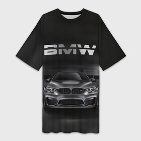 Платье-футболка 3D с принтом BMW серебро в городе Новоалтайск,  |  | bmw | x3 x4 x5 x6 x7 x8 | авто | автомобиль | блатная | бмв | бумер | бэха | иномарка | концерн | красивая | крутая | марка немецкая | машина | пацанский таз | прикольная | тачила | тачка