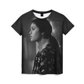 Женская футболка 3D с принтом Selena Gomez в городе Новоалтайск, 100% полиэфир ( синтетическое хлопкоподобное полотно) | прямой крой, круглый вырез горловины, длина до линии бедер | selena gomez