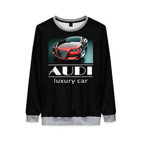 Женский свитшот 3D с принтом AUDI luxury car в городе Новоалтайск, 100% полиэстер с мягким внутренним слоем | круглый вырез горловины, мягкая резинка на манжетах и поясе, свободная посадка по фигуре | ауди | машина