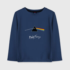 Детский лонгслив хлопок с принтом Pink Floyd в городе Новоалтайск, 100% хлопок | круглый вырез горловины, полуприлегающий силуэт, длина до линии бедер | rolling stone | англия | басы | британия | гитара | группа | музыка | песни | пинк флойд | призма | радуга | рок | свет