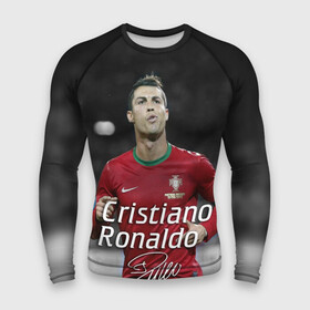Мужской рашгард 3D с принтом Криштиану Роналду в городе Новоалтайск,  |  | cristiano ronaldo | fifa | madrid | portugal | real | respect | uefa | автограф | игрок | криштиану | лучший | мадрид | мира | португалия | реал | роналду | сборная | футбол