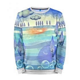 Мужской свитшот 3D с принтом Рисунок в городе Новоалтайск, 100% полиэстер с мягким внутренним слоем | круглый вырез горловины, мягкая резинка на манжетах и поясе, свободная посадка по фигуре | 