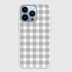 Чехол для iPhone 13 Pro с принтом Grey squares в городе Новоалтайск,  |  | белый | клеточка | серый | текстура