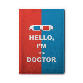 Обложка для автодокументов с принтом I`m the Doctor в городе Новоалтайск, натуральная кожа |  размер 19,9*13 см; внутри 4 больших “конверта” для документов и один маленький отдел — туда идеально встанут права | арт | доктор кто | надпись | сериал | тардис | фильмы | я доктор