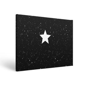Холст прямоугольный с принтом Super Star в городе Новоалтайск, 100% ПВХ |  | black | milk | блэк | брызги | звезда | милк | текстура | узор