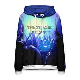 Мужская толстовка 3D с принтом Twenty one pilots в городе Новоалтайск, 100% полиэстер | двухслойный капюшон со шнурком для регулировки, мягкие манжеты на рукавах и по низу толстовки, спереди карман-кенгуру с мягким внутренним слоем. | rock | t.o.p. | top | twenty one pilots | рок
