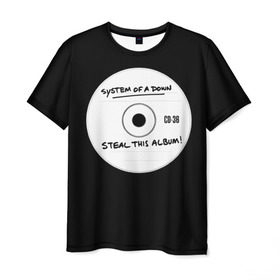 Мужская футболка 3D с принтом Steal this album в городе Новоалтайск, 100% полиэфир | прямой крой, круглый вырез горловины, длина до линии бедер | Тематика изображения на принте: serj tankian | system of a down | серж танкян | система вниз