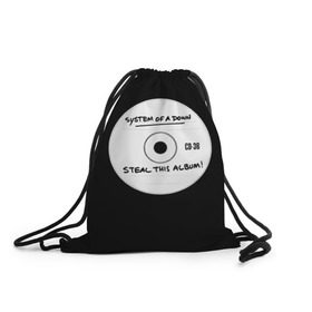 Рюкзак-мешок 3D с принтом Steal this album в городе Новоалтайск, 100% полиэстер | плотность ткани — 200 г/м2, размер — 35 х 45 см; лямки — толстые шнурки, застежка на шнуровке, без карманов и подкладки | serj tankian | system of a down | серж танкян | система вниз