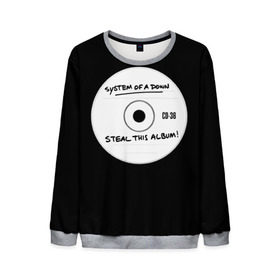 Мужской свитшот 3D с принтом Steal this album в городе Новоалтайск, 100% полиэстер с мягким внутренним слоем | круглый вырез горловины, мягкая резинка на манжетах и поясе, свободная посадка по фигуре | Тематика изображения на принте: serj tankian | system of a down | серж танкян | система вниз