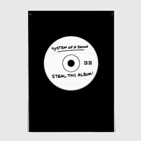 Постер с принтом Steal this album в городе Новоалтайск, 100% бумага
 | бумага, плотность 150 мг. Матовая, но за счет высокого коэффициента гладкости имеет небольшой блеск и дает на свету блики, но в отличии от глянцевой бумаги не покрыта лаком | serj tankian | system of a down | серж танкян | система вниз