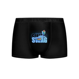Мужские трусы 3D с принтом Rainbow Dash Swag в городе Новоалтайск, 50% хлопок, 50% полиэстер | классическая посадка, на поясе мягкая тканевая резинка | my little pony | пони | радуга